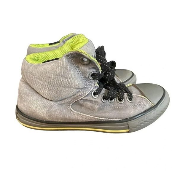 Converse Low Top Climate Boys US 3 Gray Black Lace Up Athletic Sneakers Pre-Owne - Picture 2 of 12